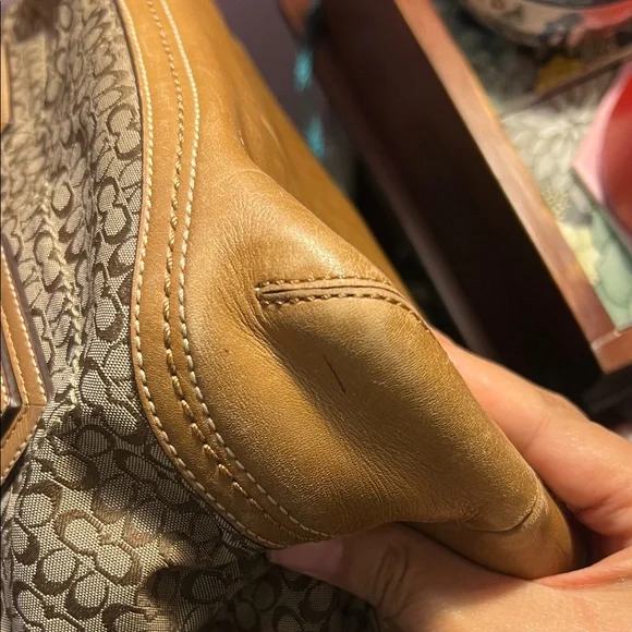 Brown Coach SoHo Signature Mini Tote Bag - Picture 12 of 15